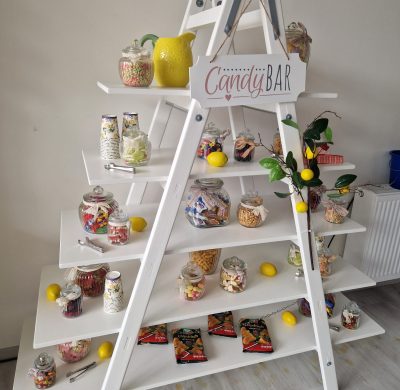 Candybar 5 stöckig weiß