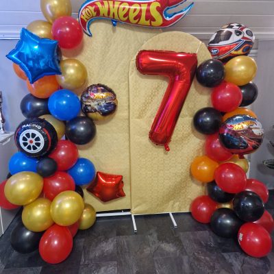 Ballonbackdrop 7 Jahre Geburtstag
